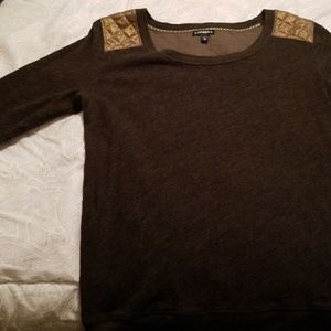 Hunter green Express quarter sleeve sweater